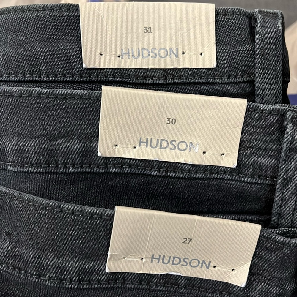 NWT $195 Hudson Rosie Wide Leg Ankle  Jean - Ash Black - Picture 11 of 11